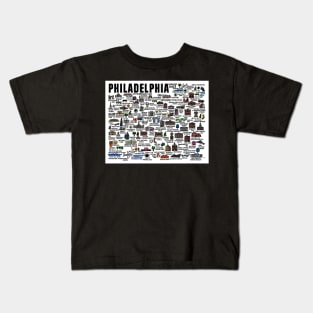 Philadelphia Map Kids T-Shirt